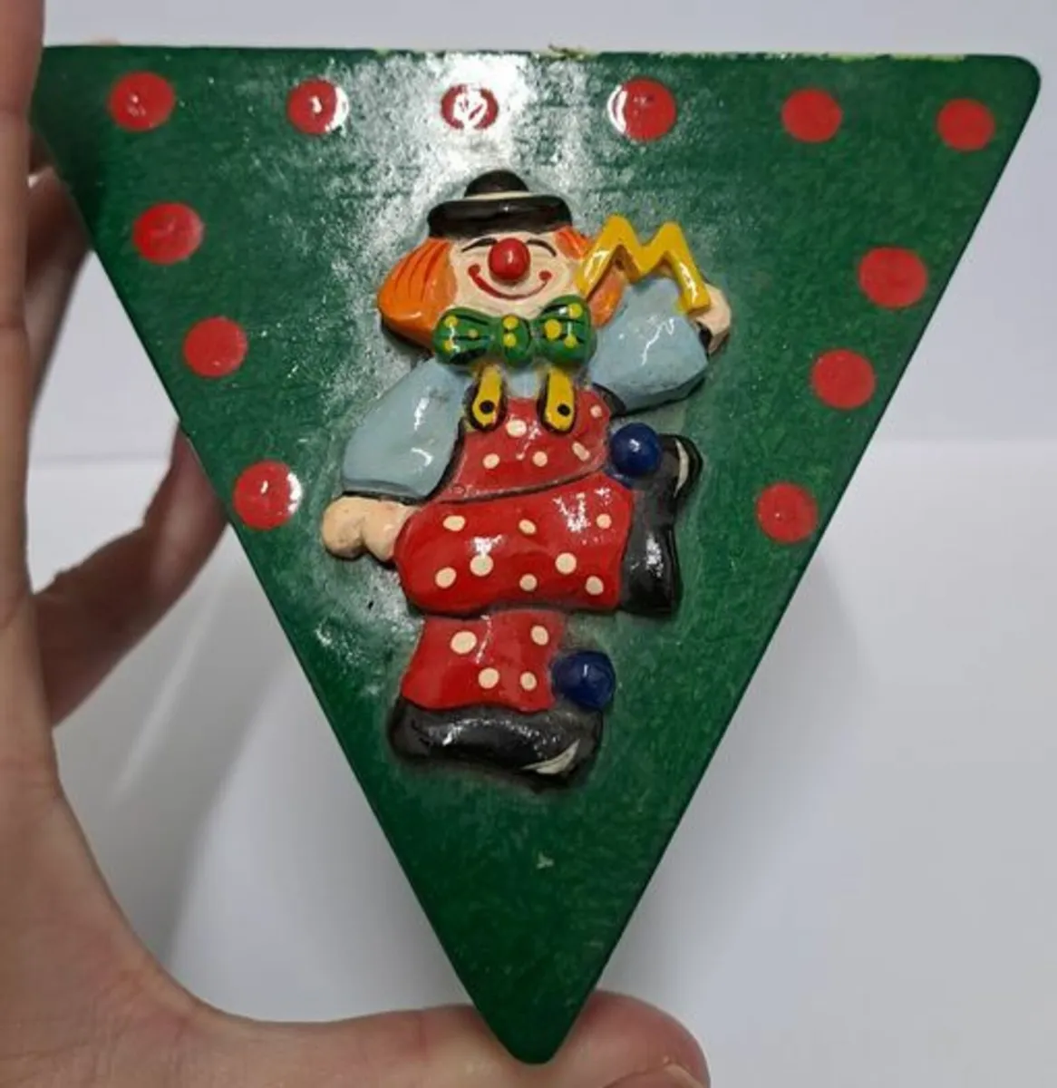 Vintage wooden box with clown - Image 2