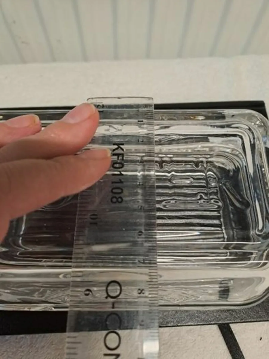 Glass butter dish - Image 3