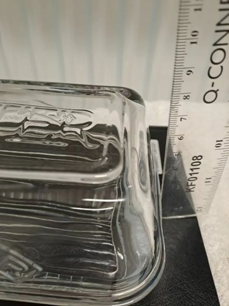 Glass butter dish - Image 4