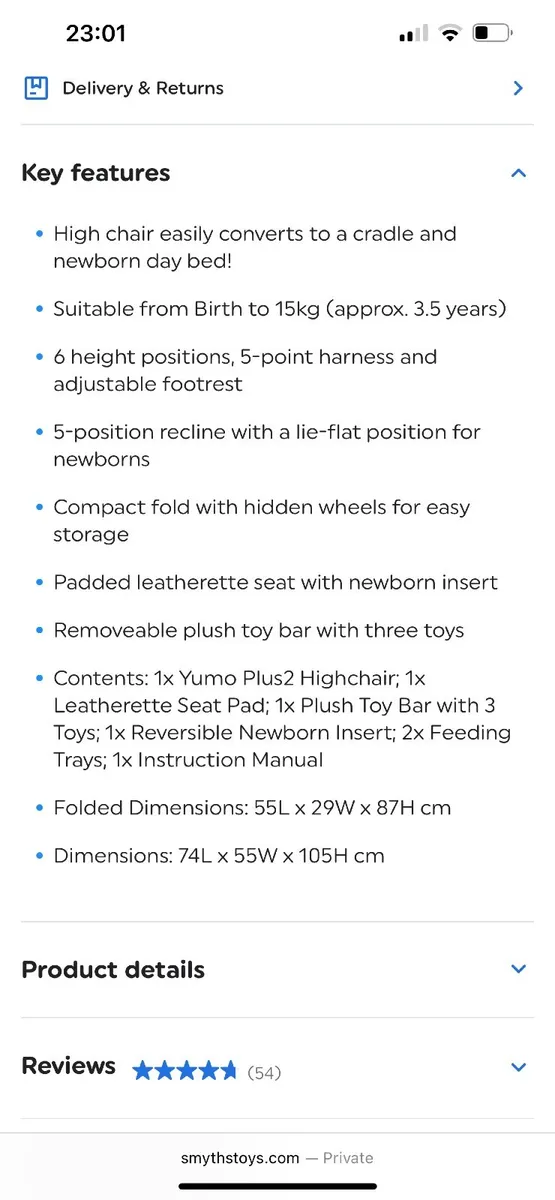 Baby high chair. - Image 3
