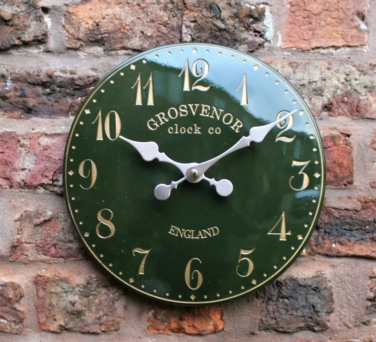 Outdoor Green Wall Clock 12” Garden Station NEW - Image 2