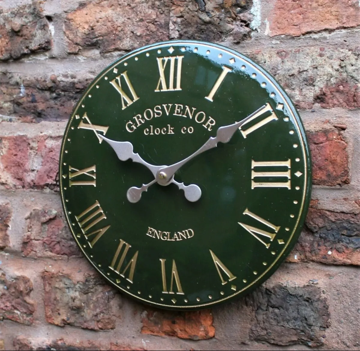 Outdoor Green Wall Clock 12” Garden Station NEW - Image 3