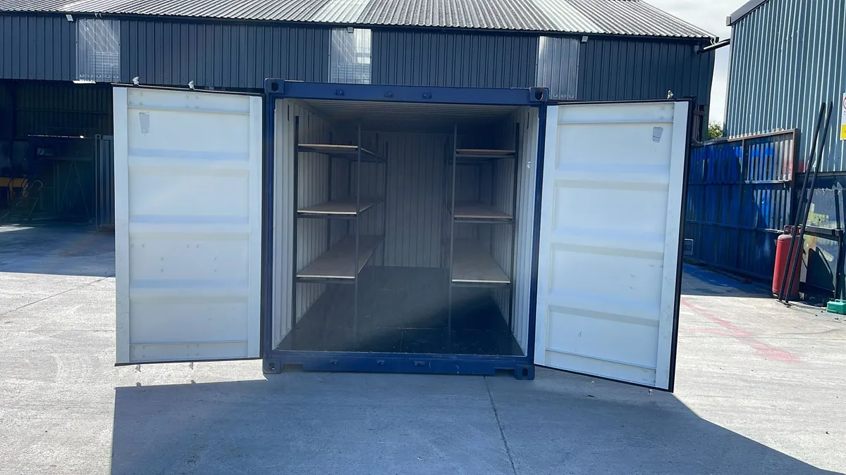 Shipping container New with shelving - Image 1