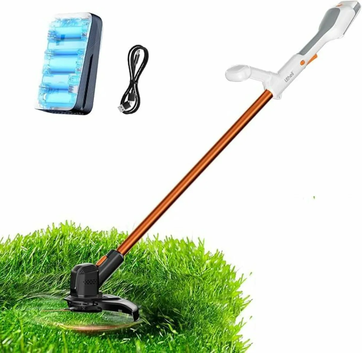 Cordless Grass Trimmer Garden 25cm Battery Powered - Image 1