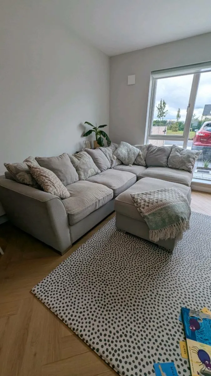 Corner Sofa & Footstool - Image 1
