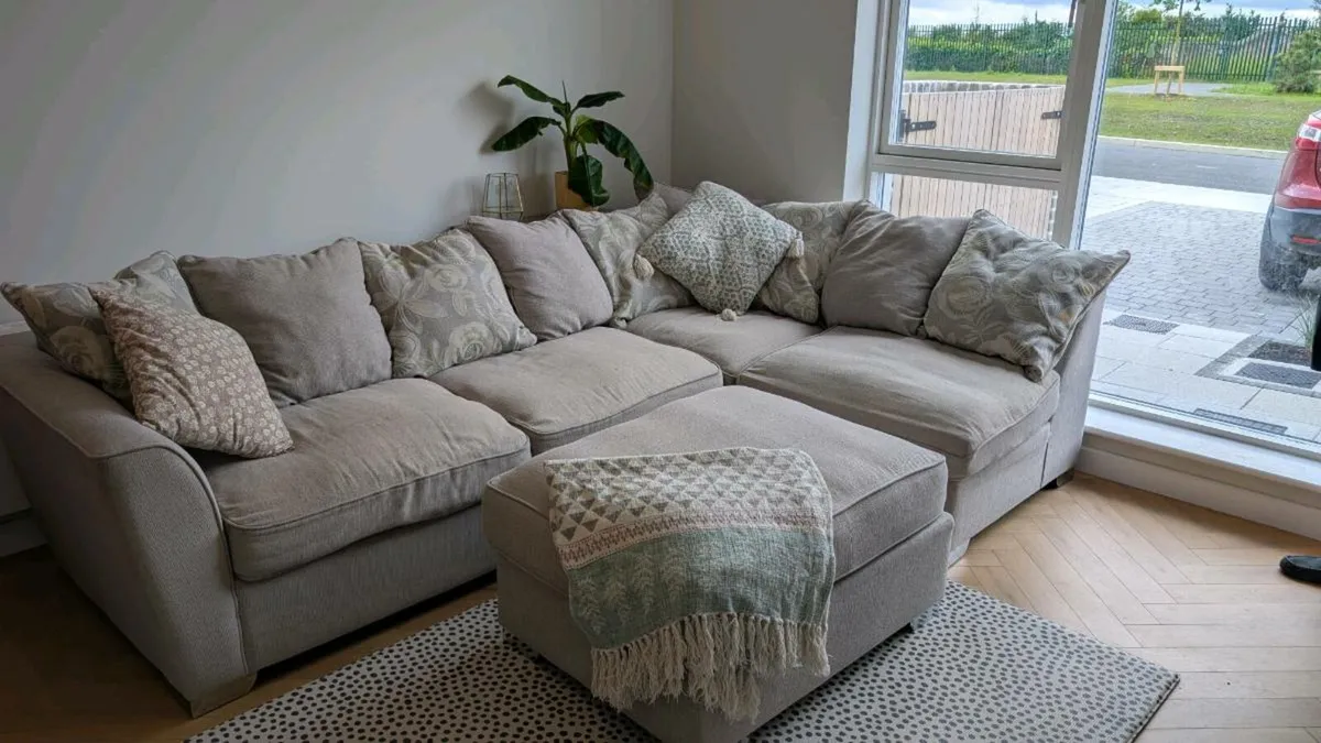 Corner Sofa & Footstool - Image 2