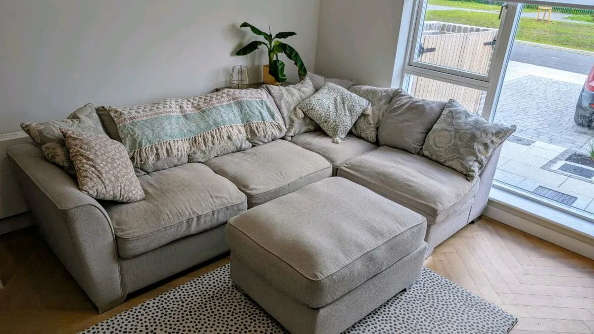 Corner Sofa & Footstool - Image 3