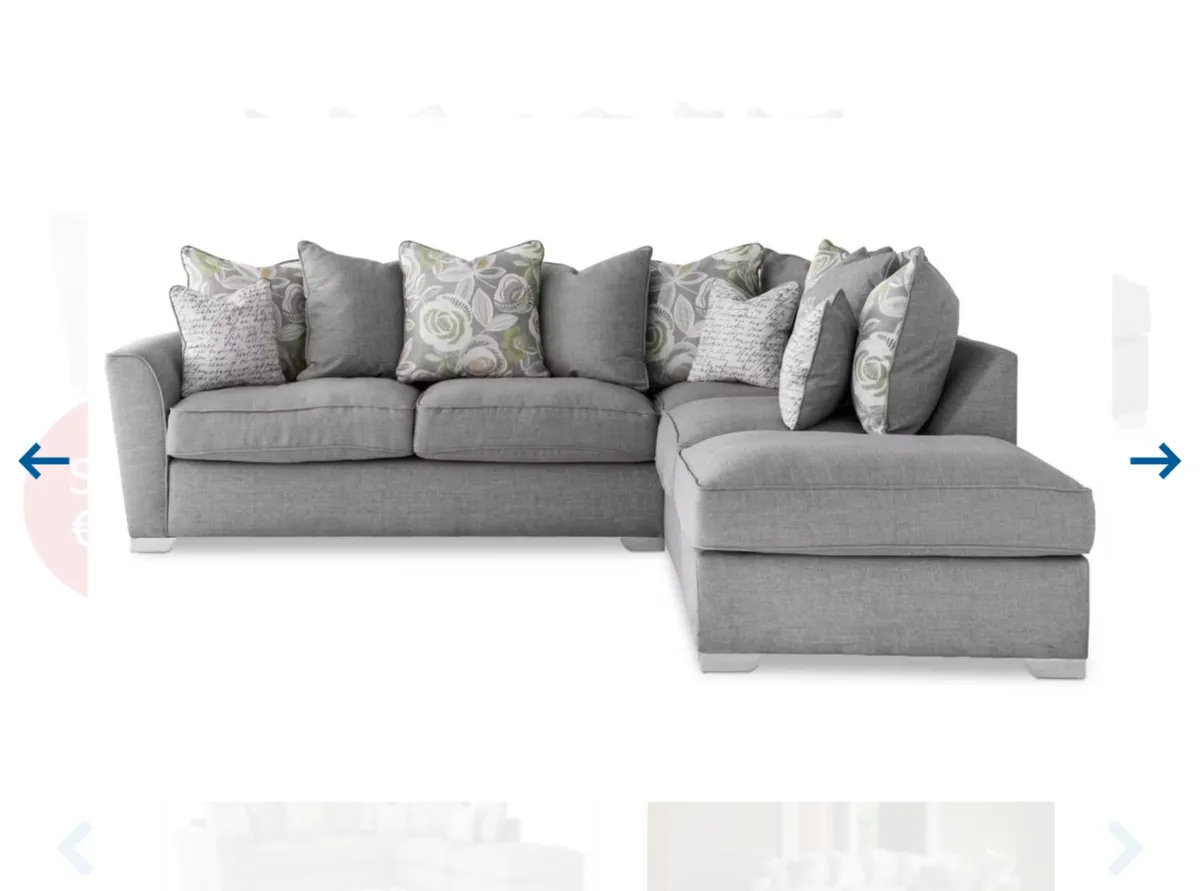 Corner Sofa & Footstool - Image 4