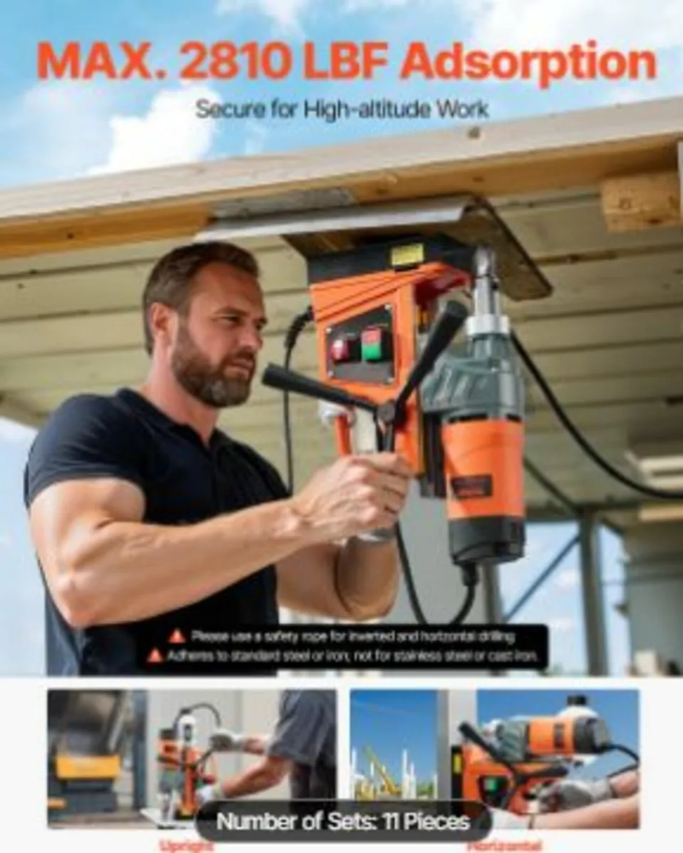 Magnetic Drill 1450W 12500N Portable - Image 3