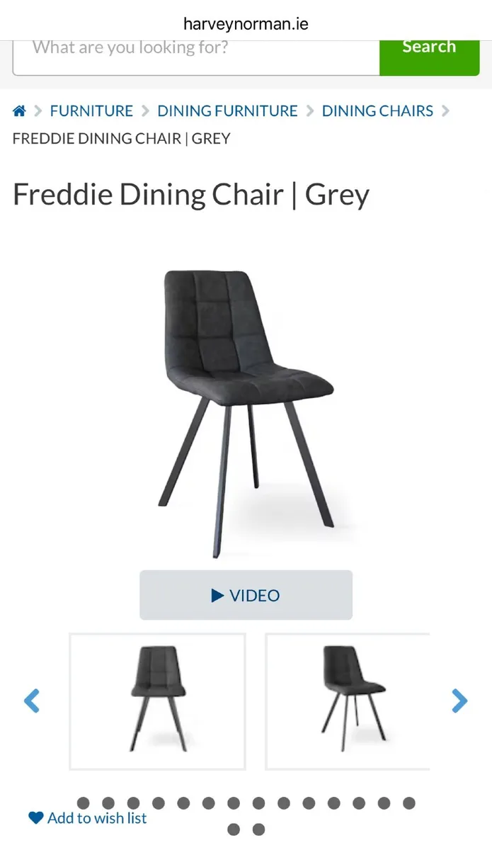 Freddie dining chair grey in good condition - Image 1