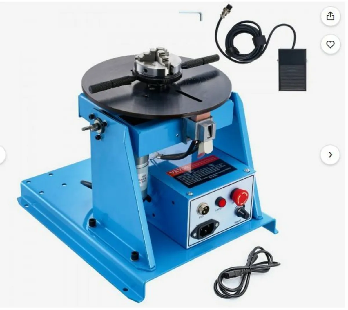 10KG Rotary Welding Positioner 0-90° Positioning - Image 4