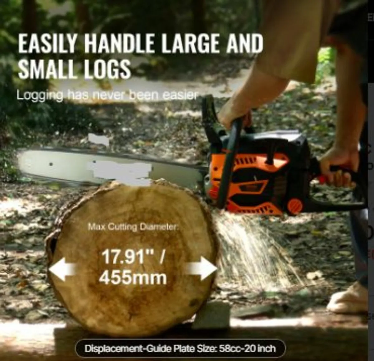 58CC 20" Gasoline Chainsaw Gas - Image 4