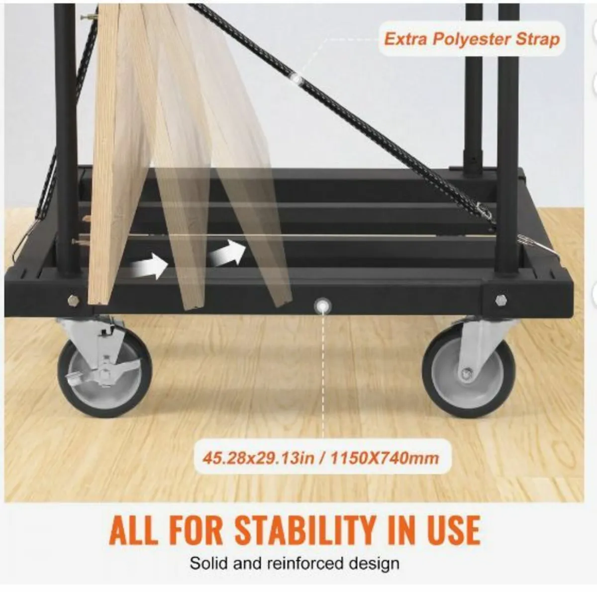 Drywall Cart, 1800 LBS Panel Dolly Cart - Image 3