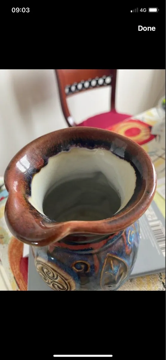 Colm De Ris Celtic Pottery Jug - Image 3