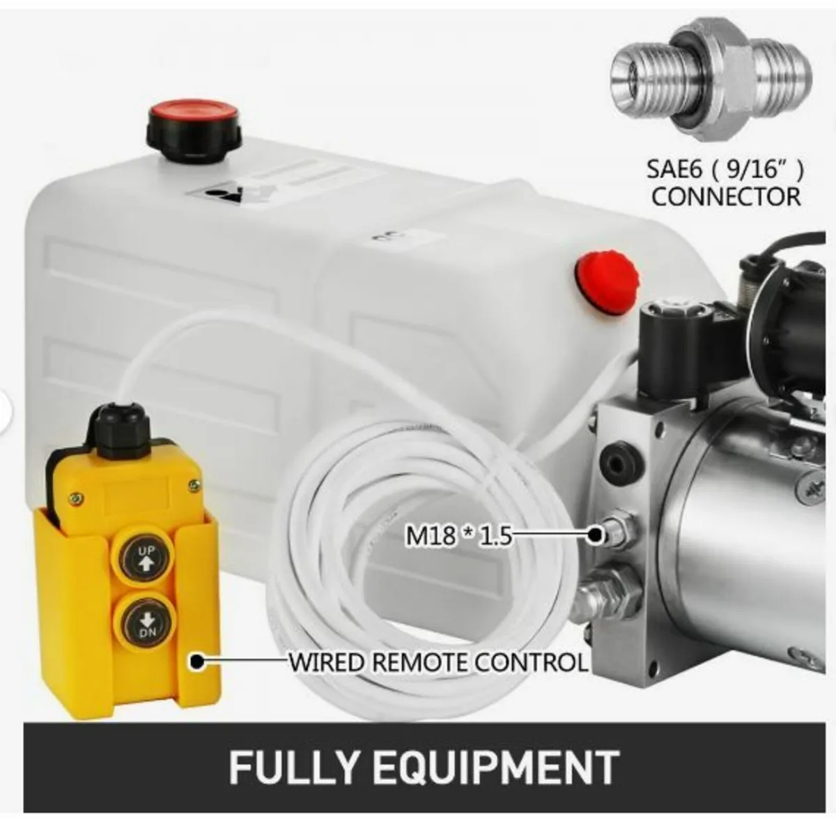 Electric Hydraulic Pump 7l Single Acting Plastic - Image 4