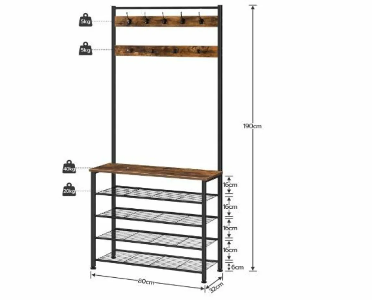 Coat Rack Shoe Rack - Image 4