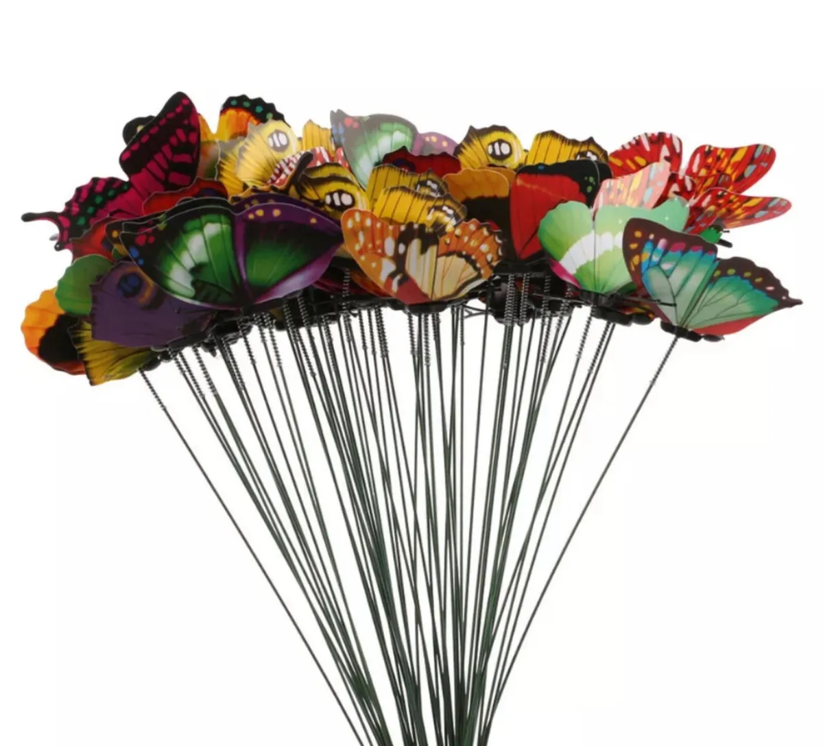 50 x Colourful Garden Butterflies On Sticks - Image 3