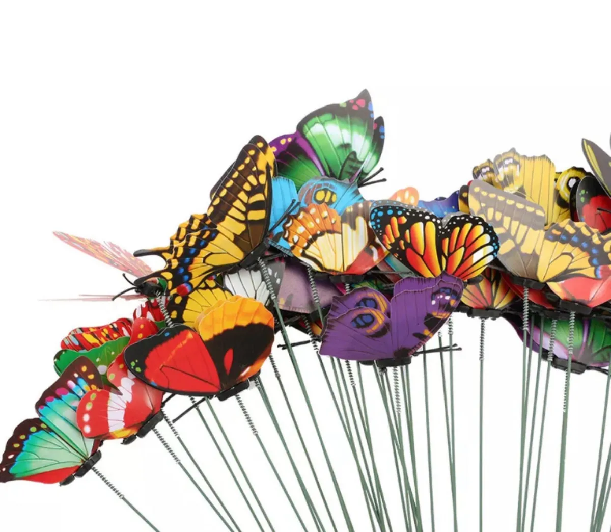 50 x Colourful Garden Butterflies On Sticks - Image 4