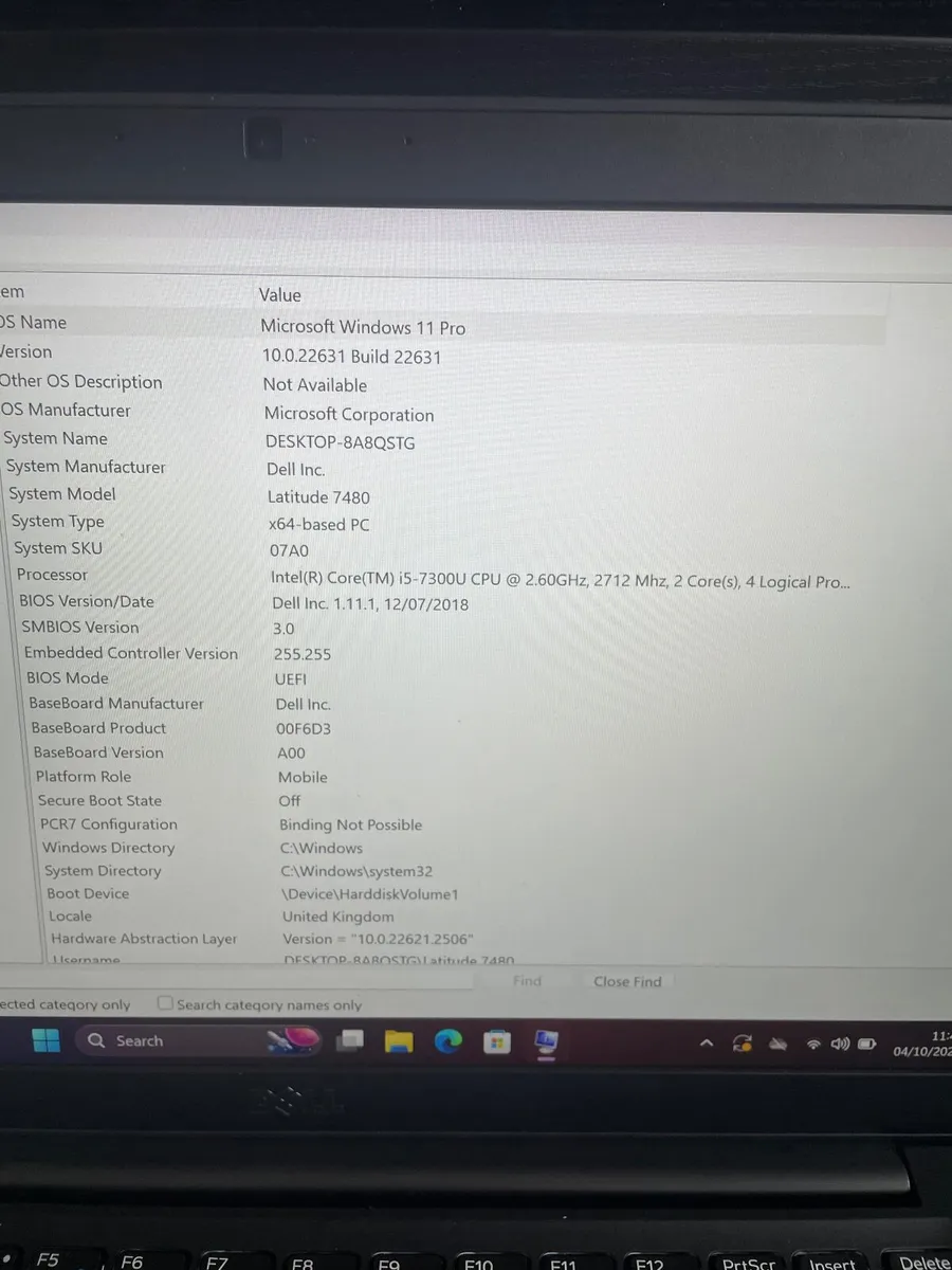 Dell Latitude 7480 Laptop i5/16GB/256SSD/FHD - Image 2