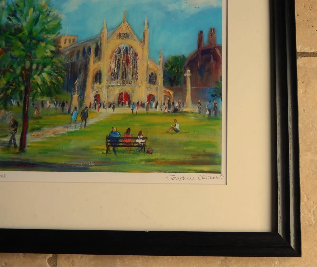 Large Signed Print of Winchester Cathedral - Image 3