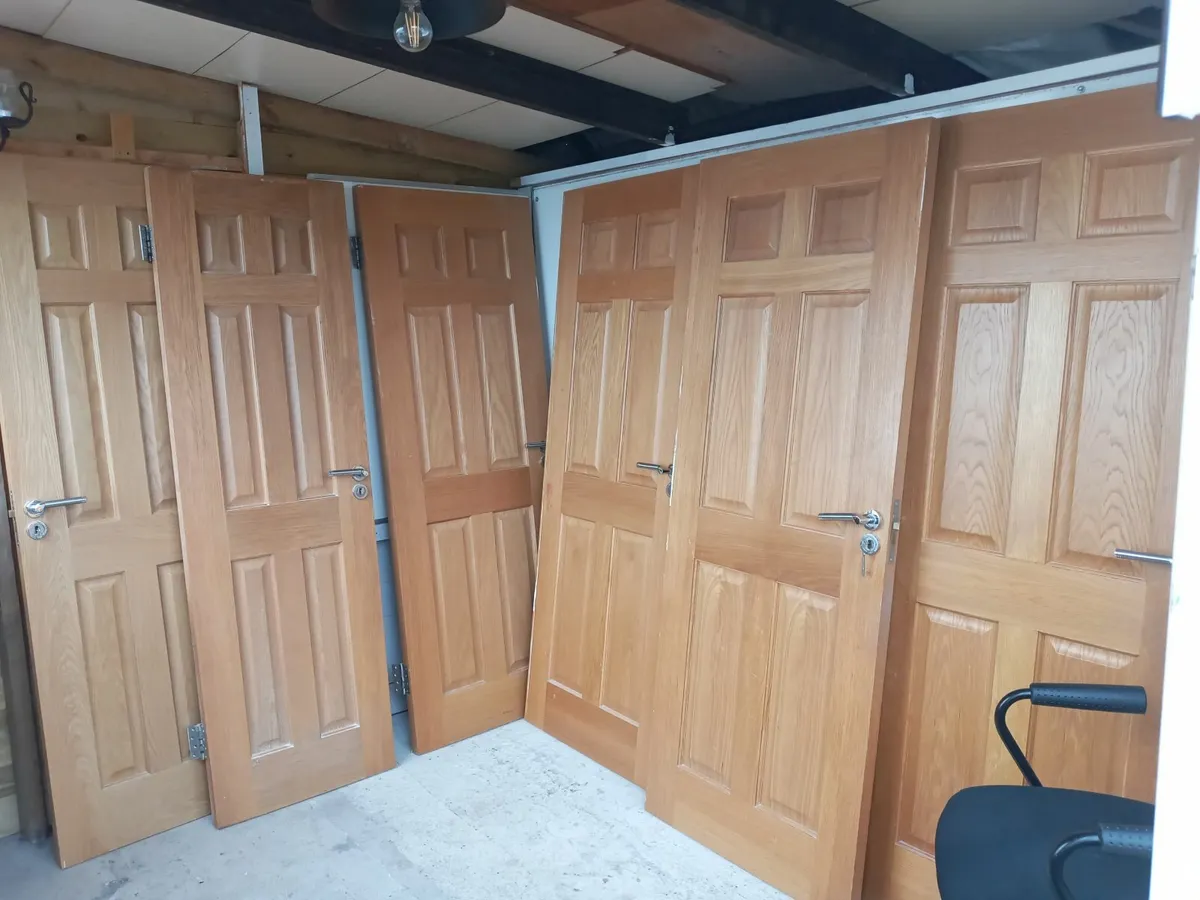 Delivery - 6 x Solid Oak Doors with Handles - Image 1