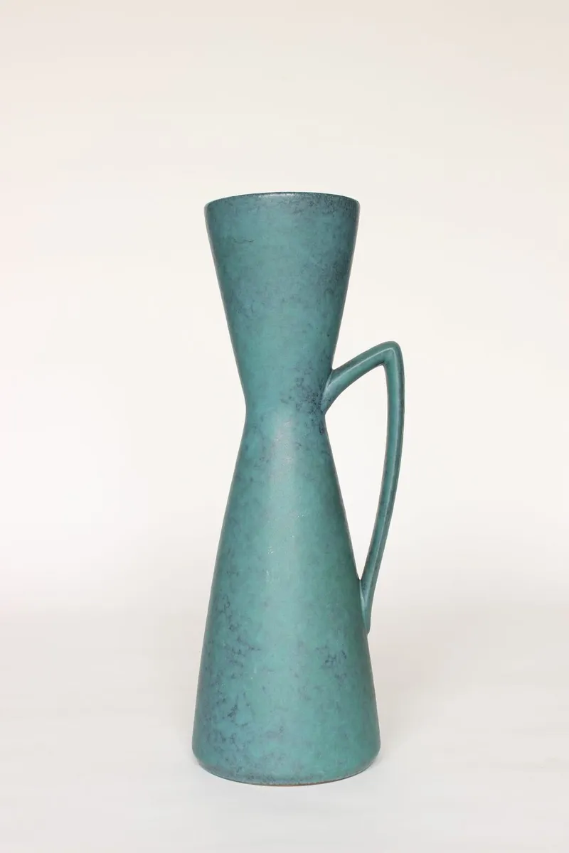 Large Vintage Green Vase - Image 2