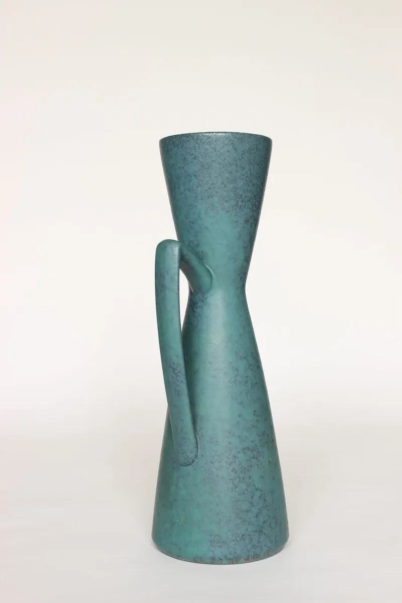 Large Vintage Green Vase - Image 3