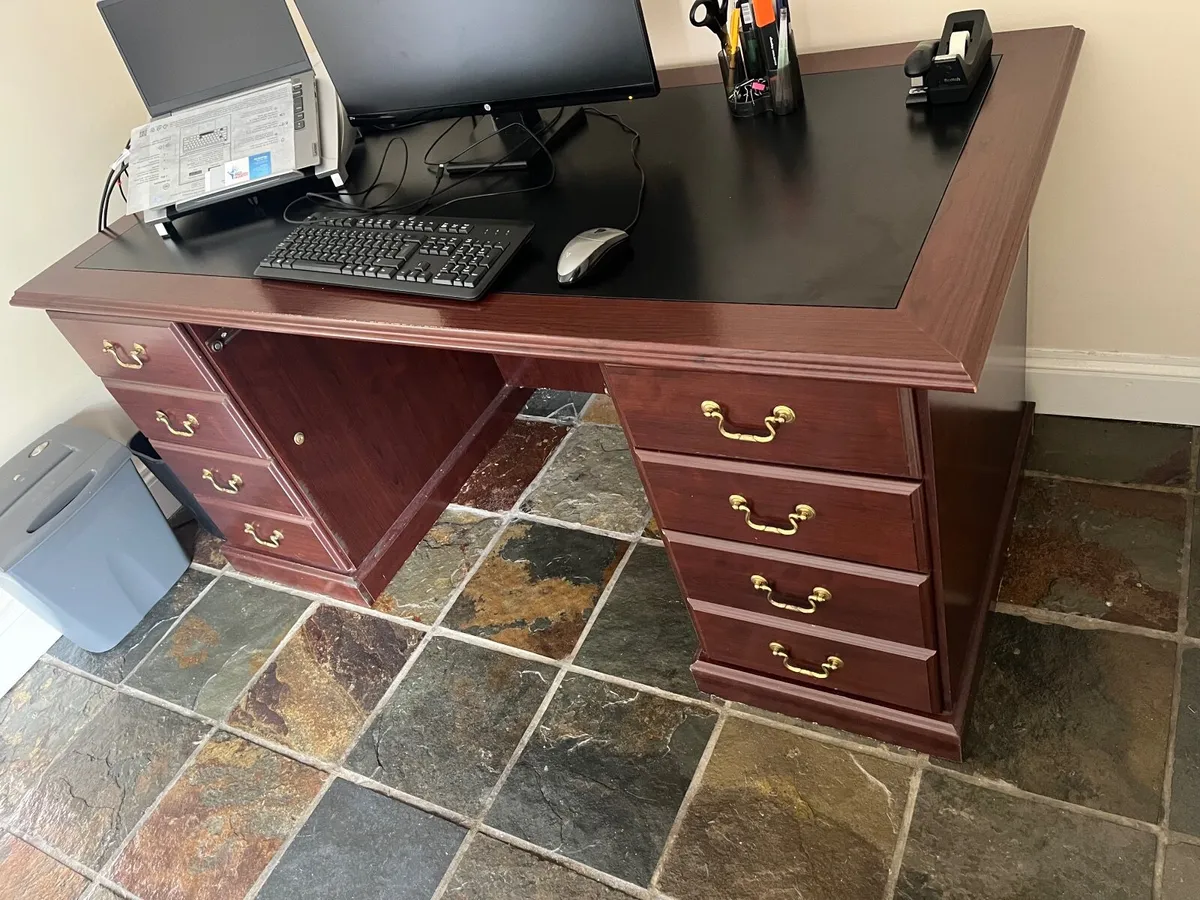 Ornamental Desk & Executive Black Chair - Image 3