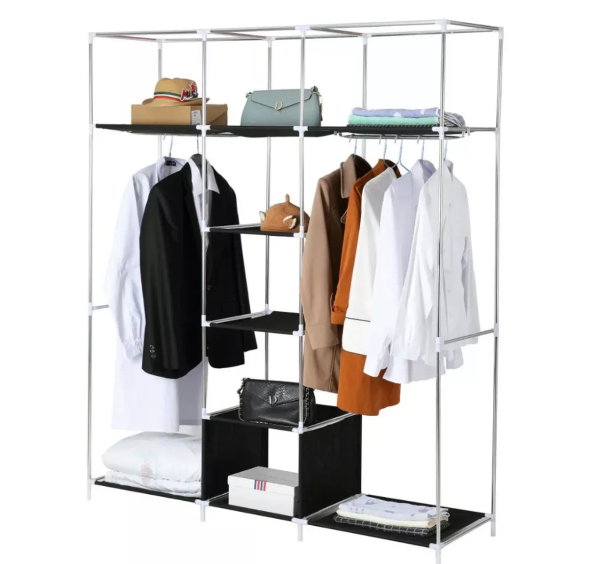 Portable Canvas Covered Wardrobe  NEW - Image 2