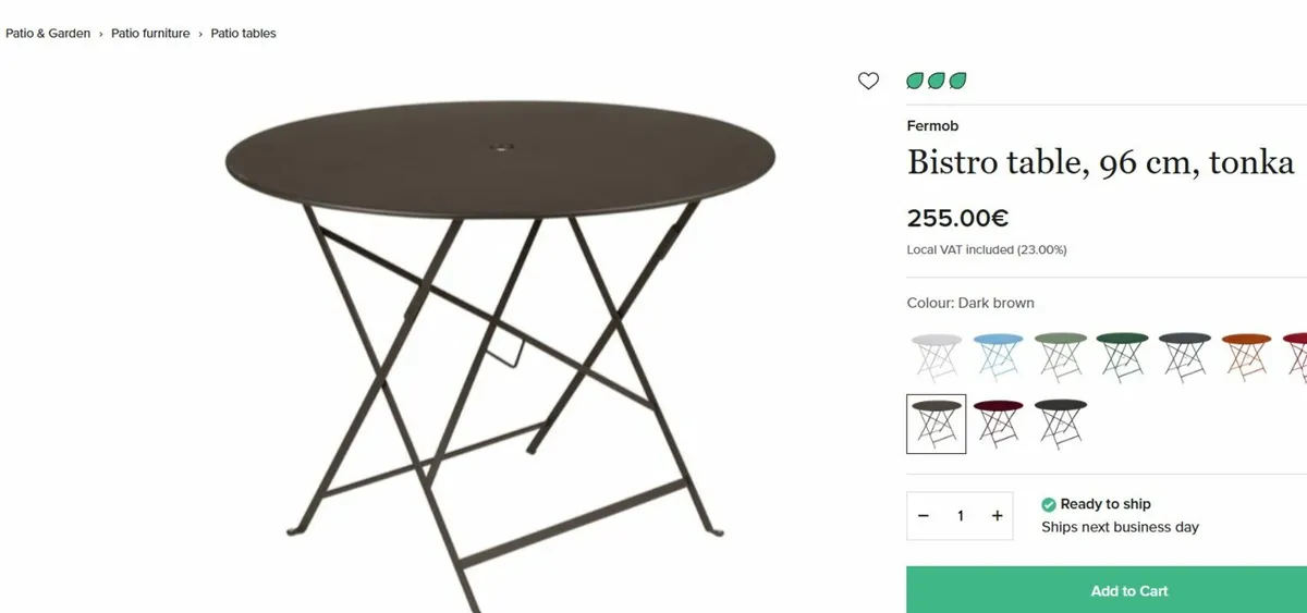 Patio table and chairs - Image 1