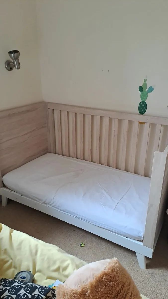 Stylish birch Cot Bed - Image 1