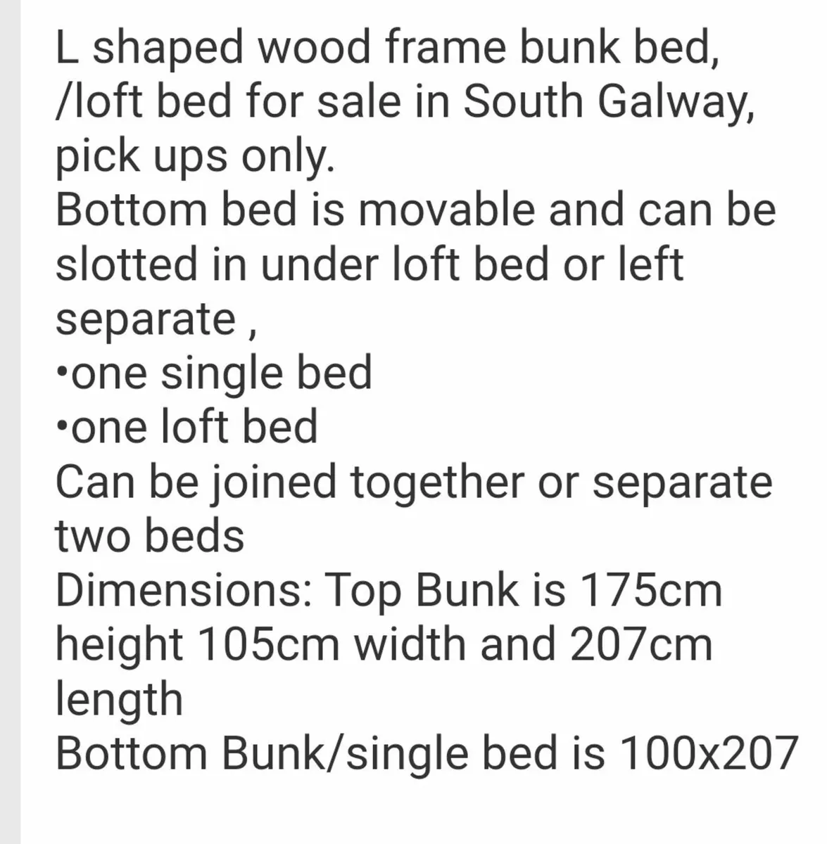 Bunk bed L shaped - Image 2