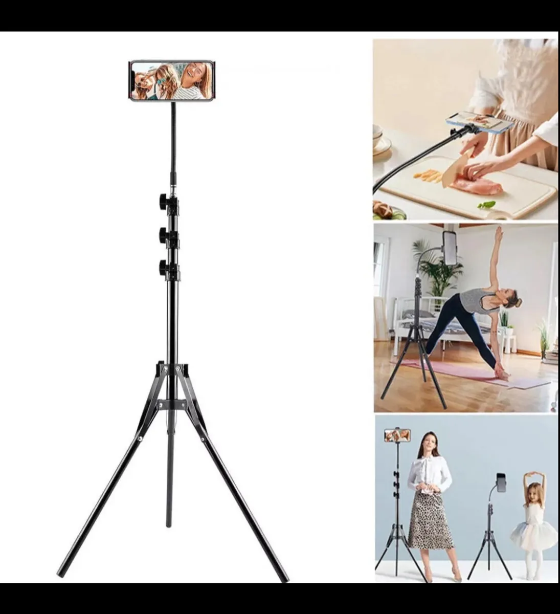 Phone Tripod Stand with Gooseneck 170cm NEW - Image 1