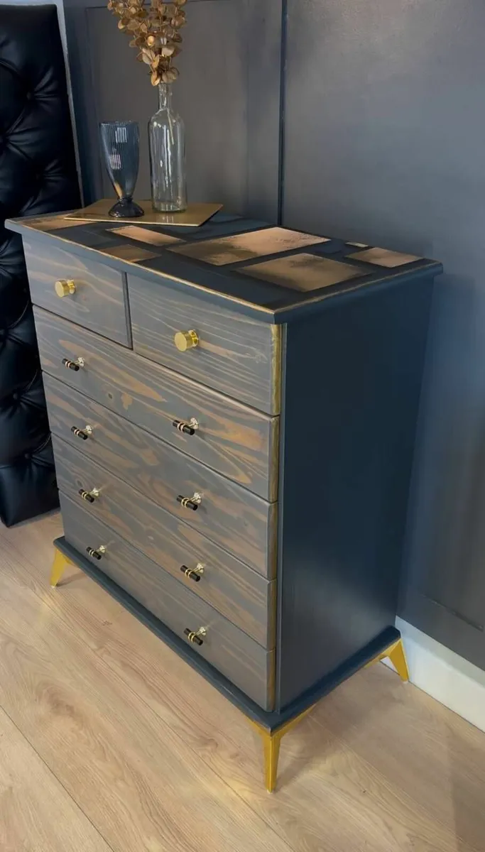 Greywood Glamour Luxe Chest – Elegant 6-Drawer - Image 1