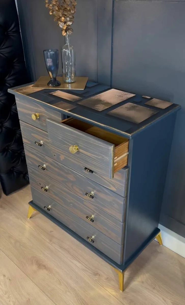 Greywood Glamour Luxe Chest – Elegant 6-Drawer - Image 2