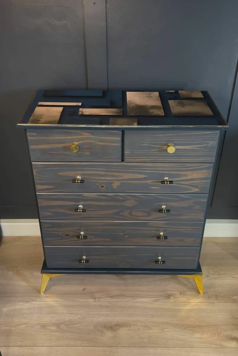 Greywood Glamour Luxe Chest – Elegant 6-Drawer - Image 4