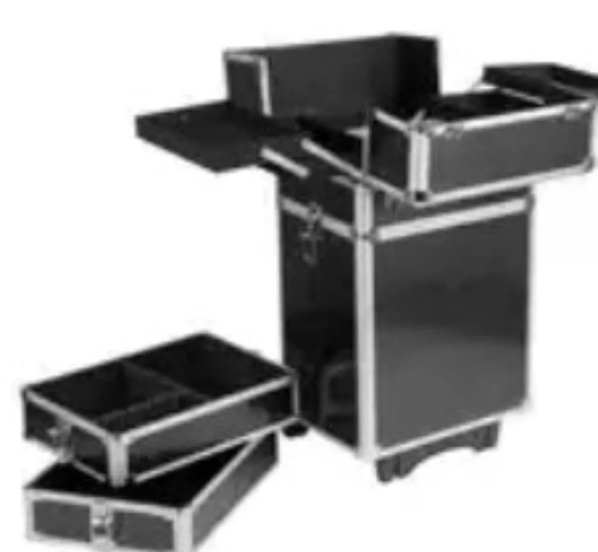 Large Black Professional Make-up Trolley NEW - Image 3