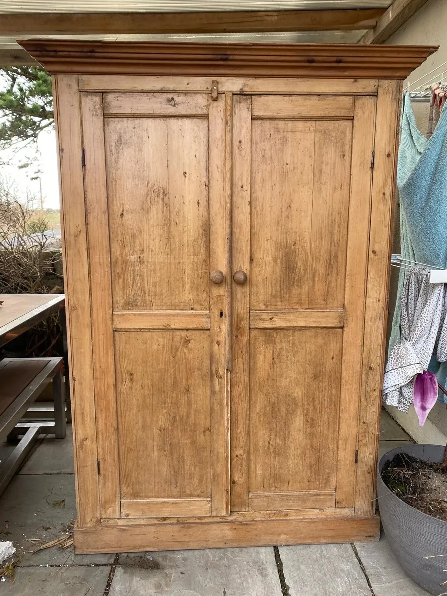 Old Pine Wardrobe - Image 1