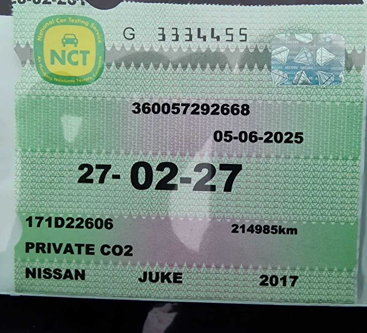 Nissan Juke NCT 2/27 - Image 2