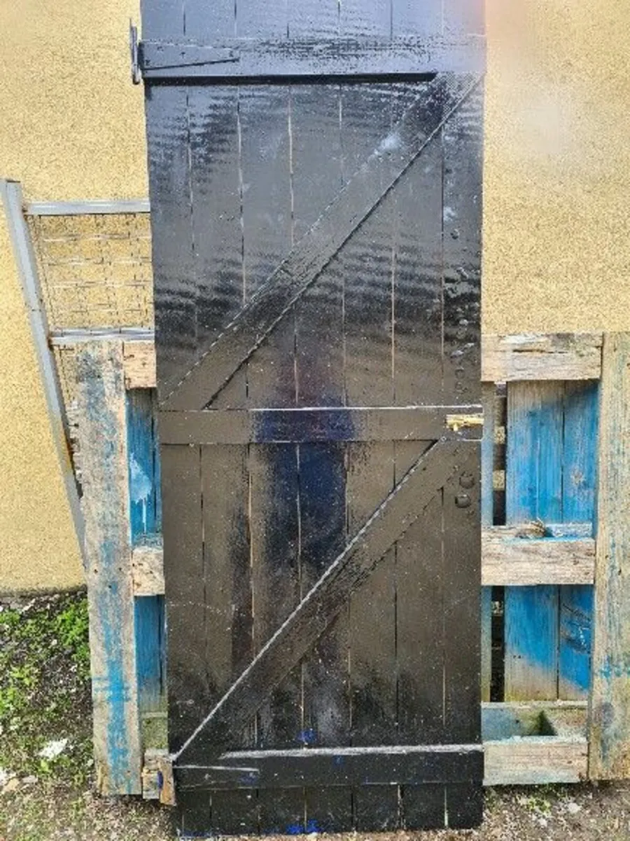 3 x wooden plank doors