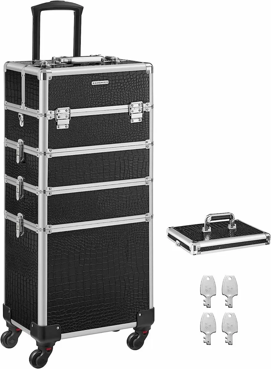Makeup Trolley Case with Detachable Mini Cases - Image 1