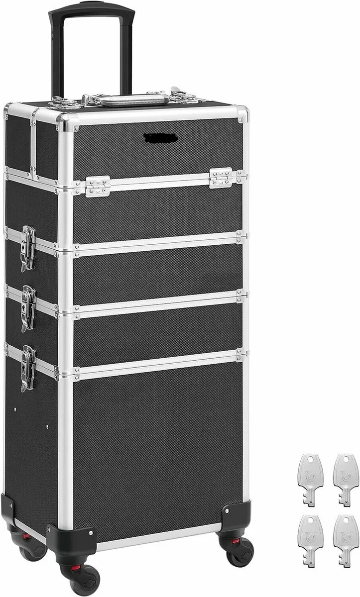 Makeup Trolley Case with Detachable Mini Cases - Image 4