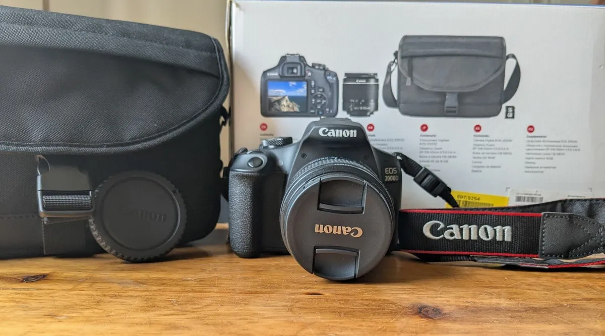 Canon EOS 2000D Camera + EF-S 18-55mm IS II Lens - Image 1