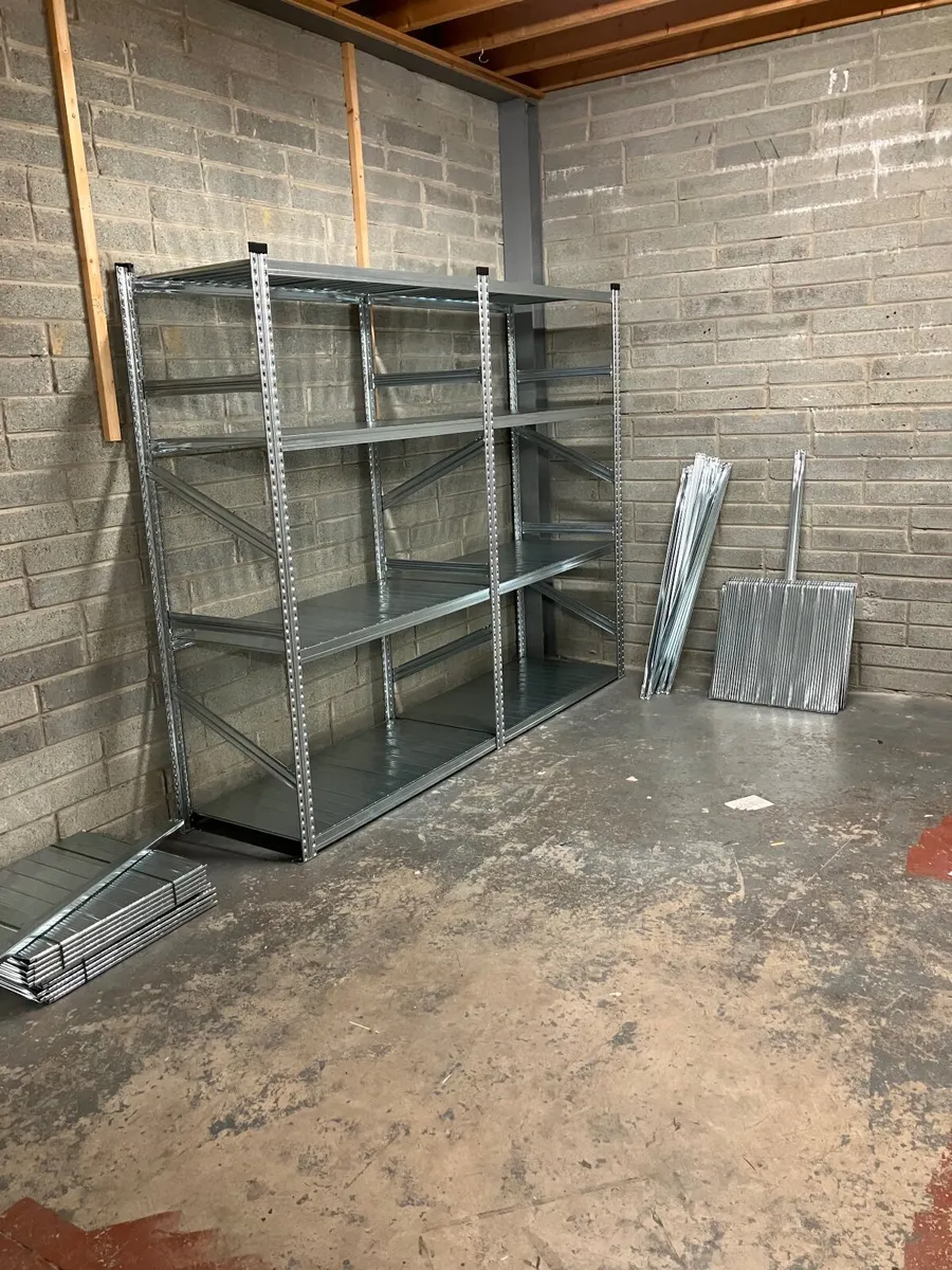 Warehouse galvanised steel shelving