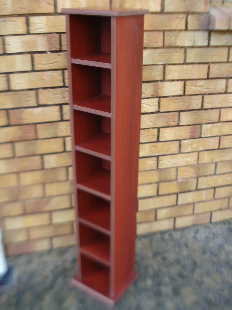 SOLID WOOD CD STORAGE /BOOK SHELF 6 TIER TOWER. - Image 2