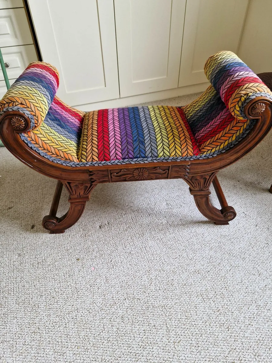 Antique piano stool