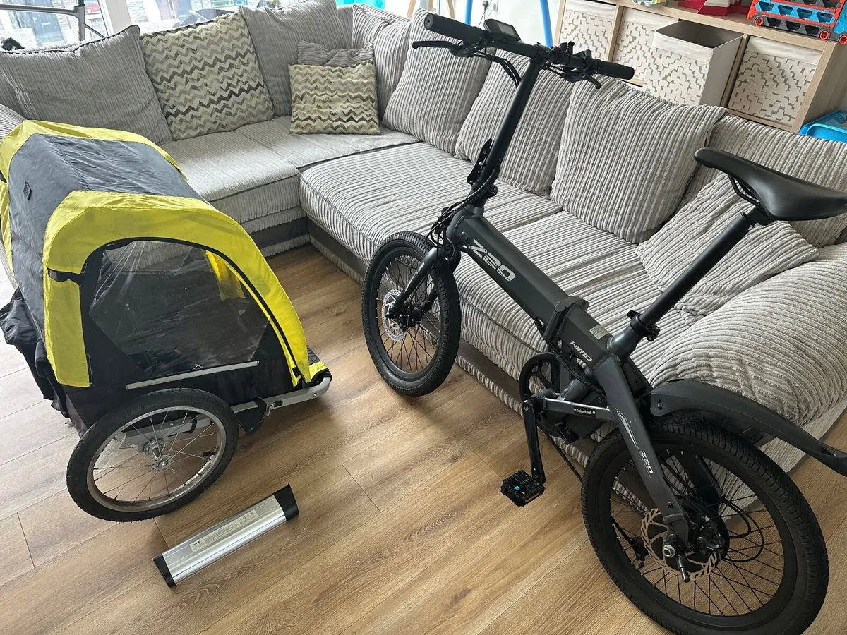 Electric Bike + kids trailer + €300 spare battery - Image 1