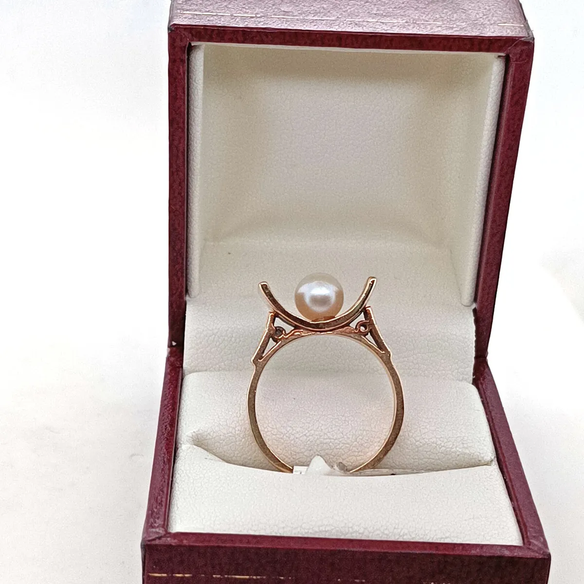 Vintage 1970s Pearl Ring, 9k Yellow Gold - Image 3