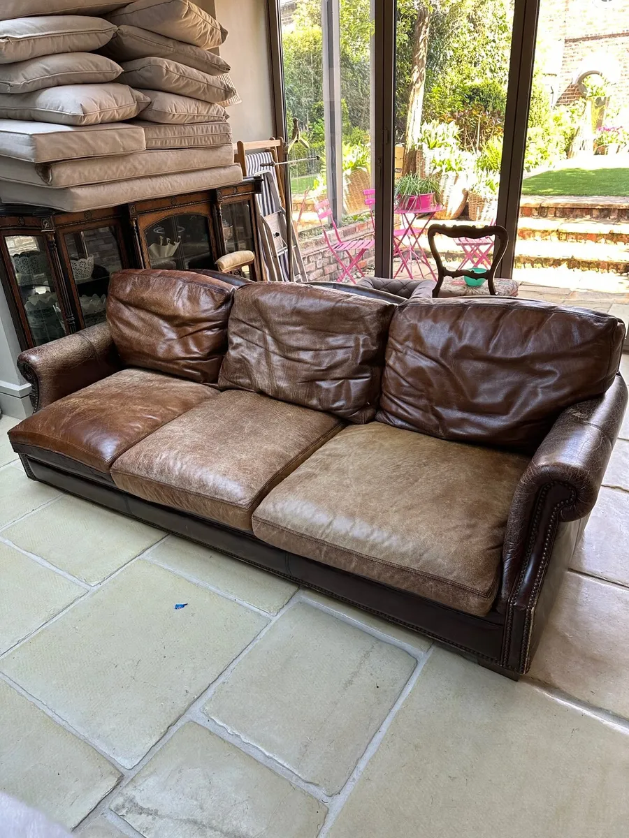 Ralph Lauren Leather Sofa - Image 1