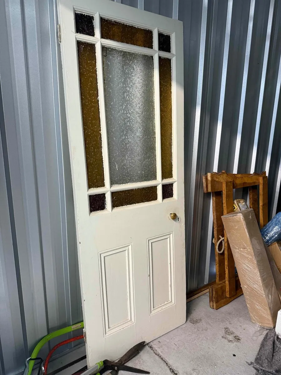 Stained glass Victorian interior door - Image 1